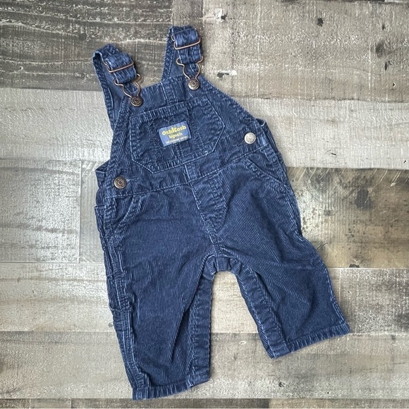 OshKosh Blue Corduroy Overalls size 3 months - Picture 1 of 10